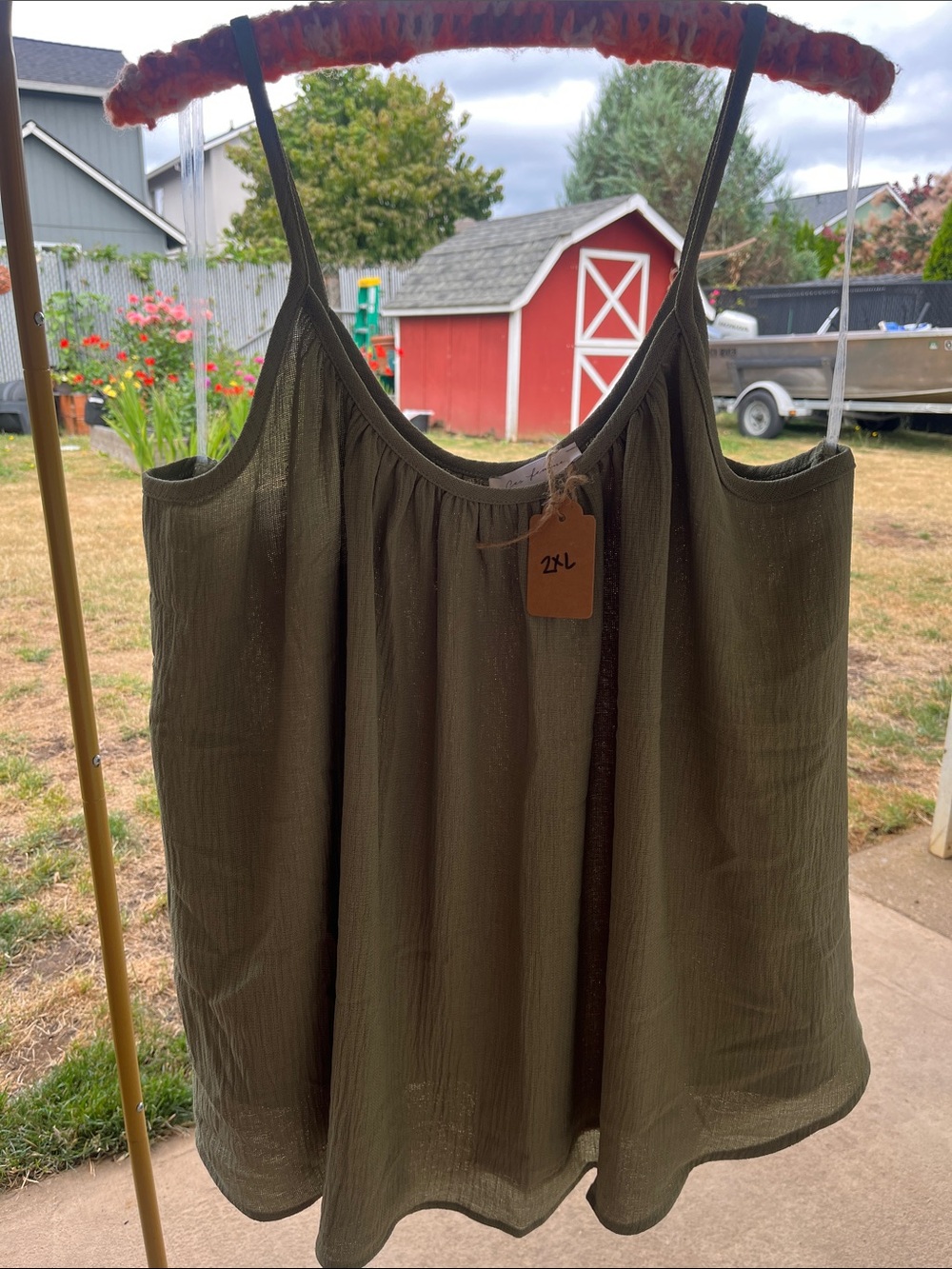 Olive Green Women's Sleeveless Tank Top